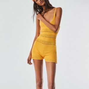 Zara Yellow Knit  Romper